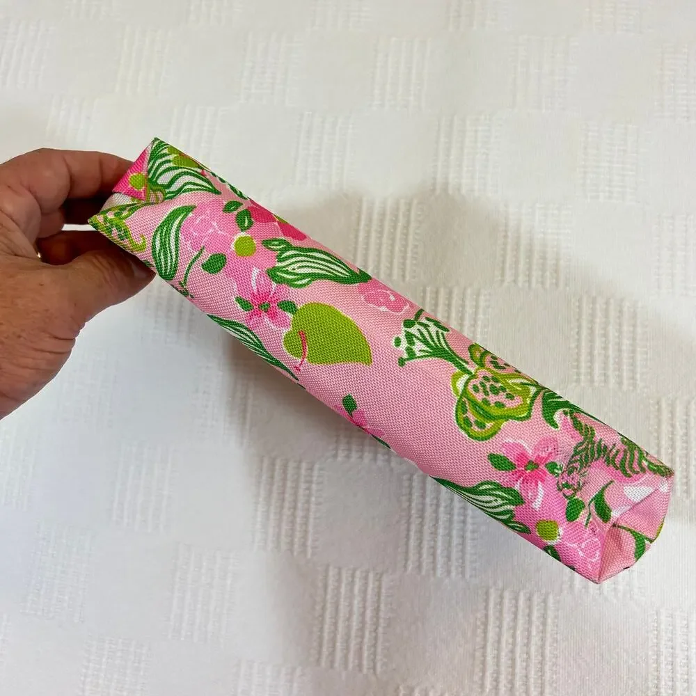 Lilly Pulitzer Cosmetic Bag For Estee Lauder Pink Floral 5' x 10
